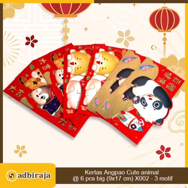 

Angpao Angpau Amplop Imlek 2022 Cute Animal X002 6 Pcs Big ((_Baca Diskrips_I))