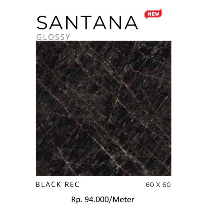 Keramik Glossy Motif Marbel Hitam Santana Ukuran 60x60 by Platinum/Keramik Kualitas 1 Grade A /Keram
