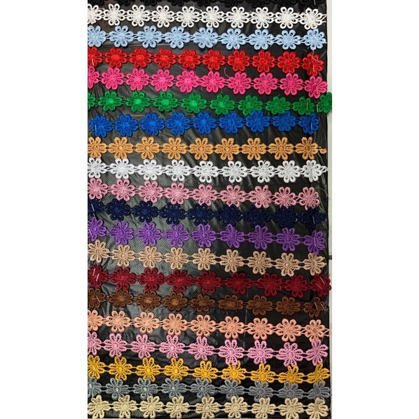 

RENDA MELATI /RENDA GYPER PER ROLL ISI PER PCS 15 YARD