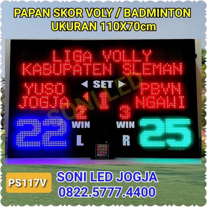 Fines Papan Skor Voli Badminton Tenis Led Skoring Voly Volley Digital Score