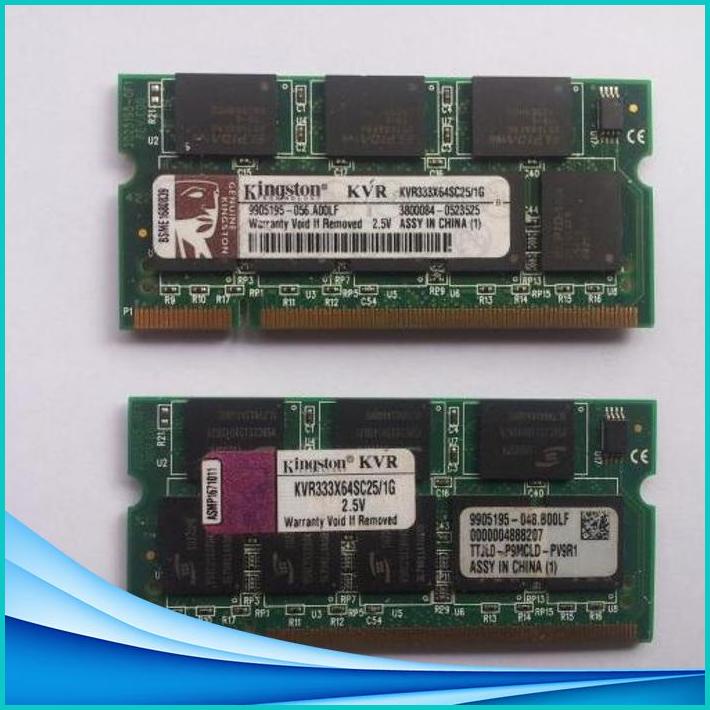 memory ram laptop sodim 1gb - ddr1, pc333 - 2700, merk kingstone [tsg]