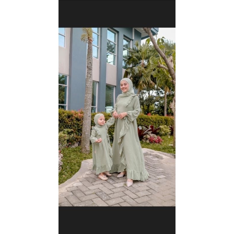 [SYAR'I TILL JANNAH] AISKA HIJAB Gamis Anak Bayi gamis couple ibu dan anak 0 Bulan 1 - 8 Tahun