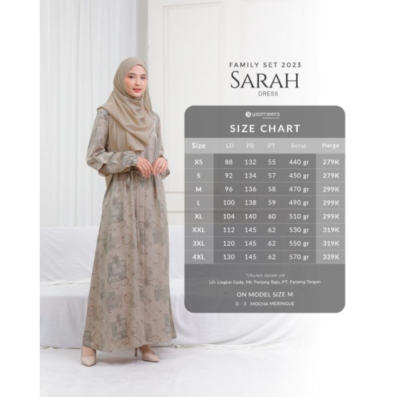 [SYAR'I TILL JANNAH] Sarimbit Keluarga Yasmeera El - Rasyeed Gamis Sarah Gamis Sarah Anak Gamis Saif