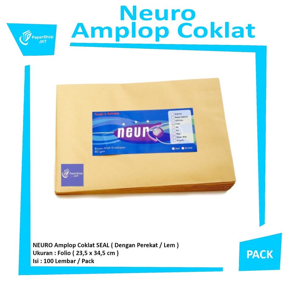 

Neuro - Amplop Coklat Folio Seal ( 23,5 X 34,5 Cm) - Pa