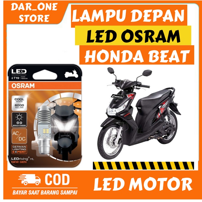Lampu Depan LED Motor Honda Beat Karbu Original Osram