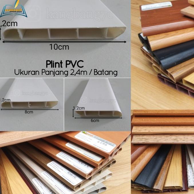 List Pvc Plint/List Plank/Skirting List Lantai Kayu Lantai Vinyl 2.4M
