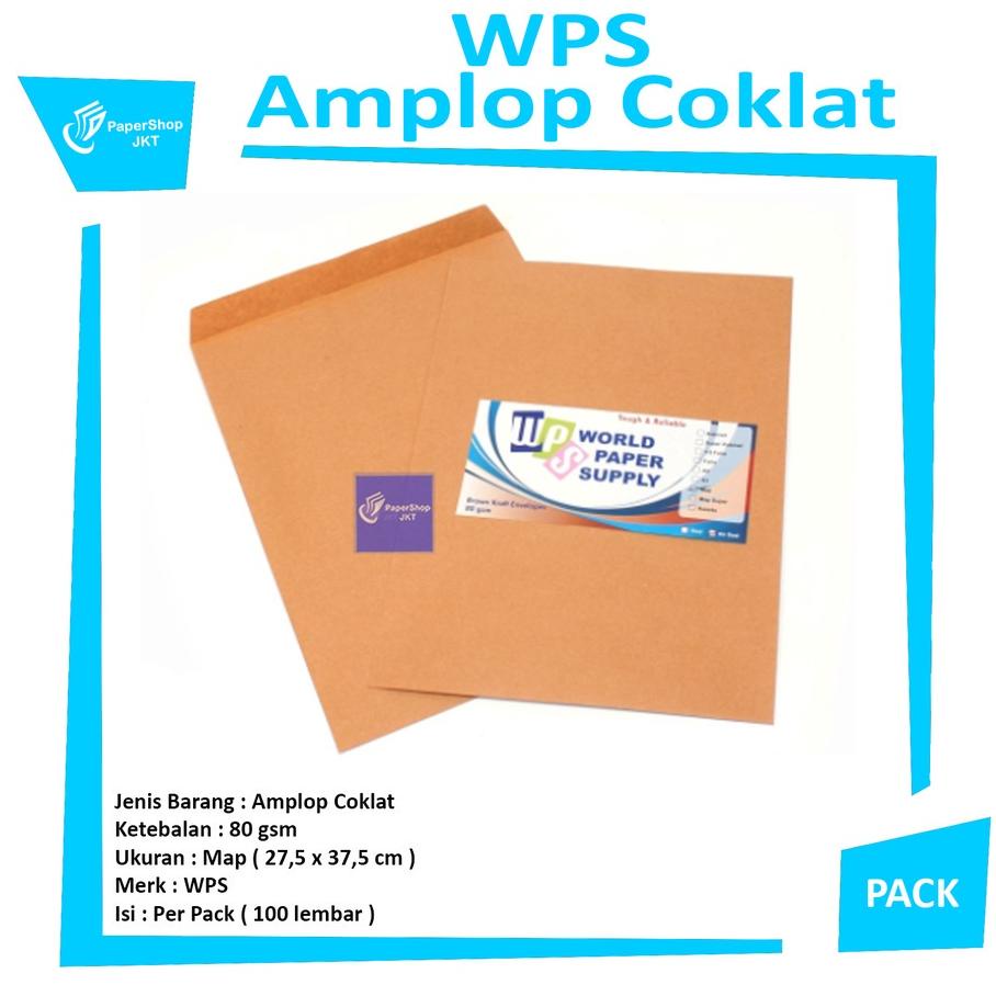 

Wps - Amplop Coklat Ukuran Map Non Seal ( 27,5 X 37,5 Cm ) - Pa