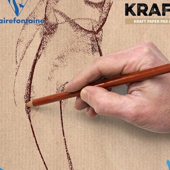 

Buku Sketsa Clairefontaine A5 Kraft Brown R Pad