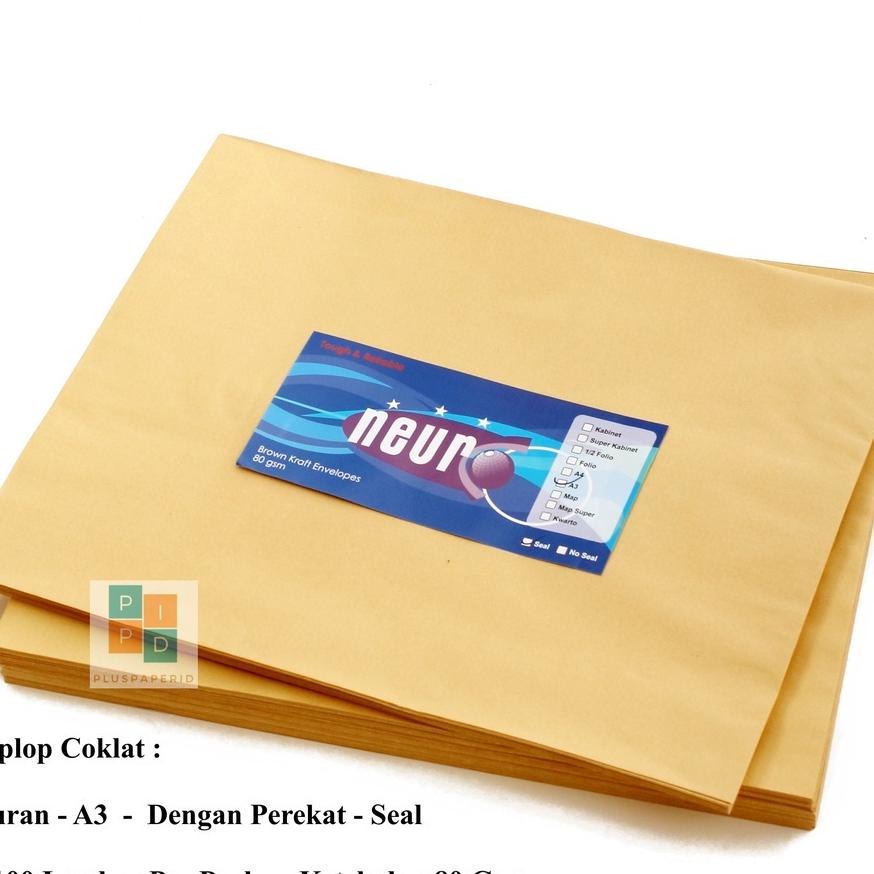 

Neuro - Amplop Coklat Ukuran A3 ( 33 X 42,5 Cm ) Seal -1 Pa