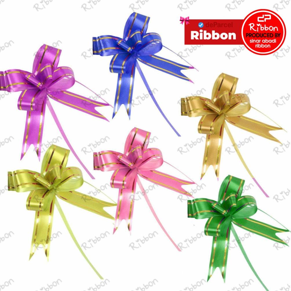 

Ready!!!(COD) Pita Tarik 18mm Lis EMAS Serut Parcel Kado Souvenir 18 mm GOLD STRIPE LACE