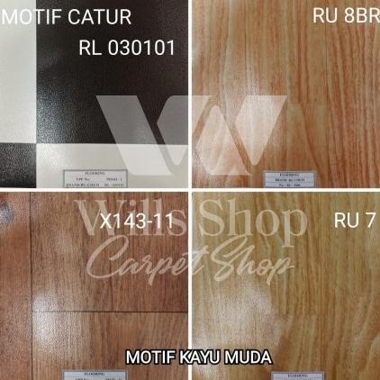 Karpet Vinyl Korea Lantai Plastik Motif Kayu - Pasir - Motif Marmer