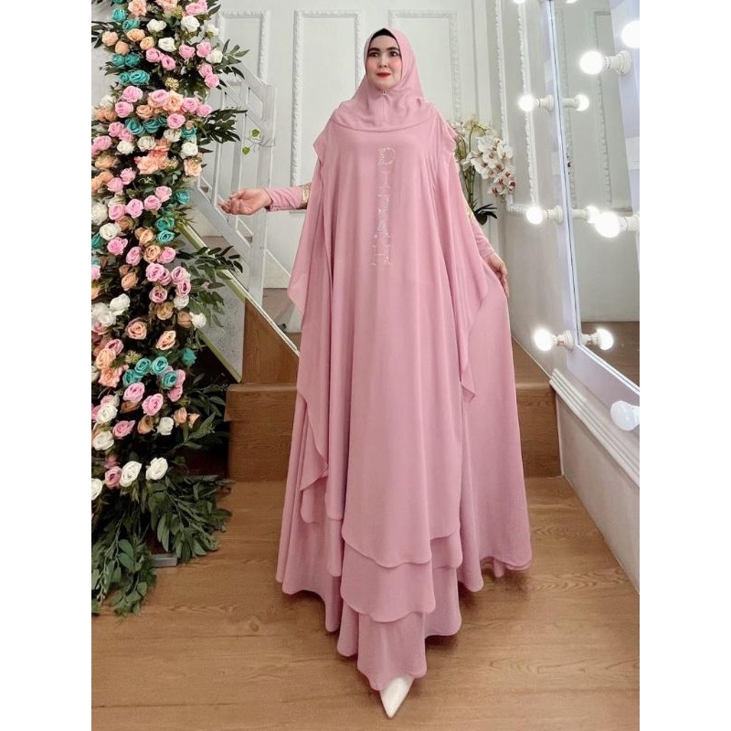 [SYAR'I TILL JANNAH] JUBAH SET KHIMAR HOODIE MODEL SWARO BESAR ORI DIJAH By Shancai Mode (Tanya