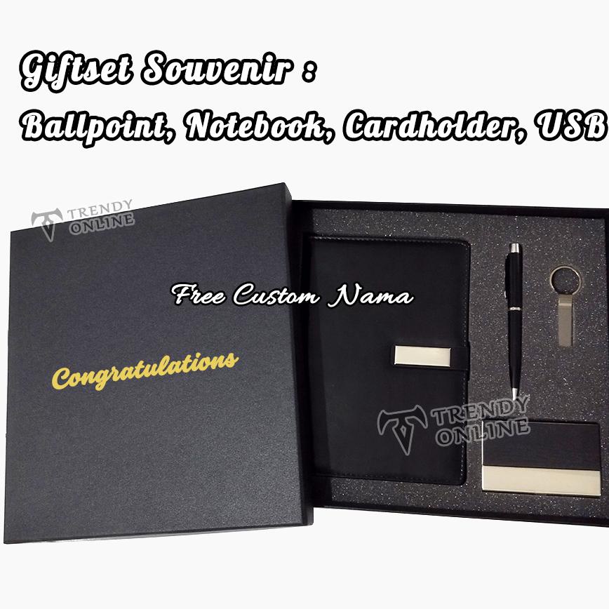 

Gift Set, Hampers, Souvenir Buku Ballpoint, Set Hadiah Notebook Pul, Giftset Exclusif Buku Pul Usb Flashdisk