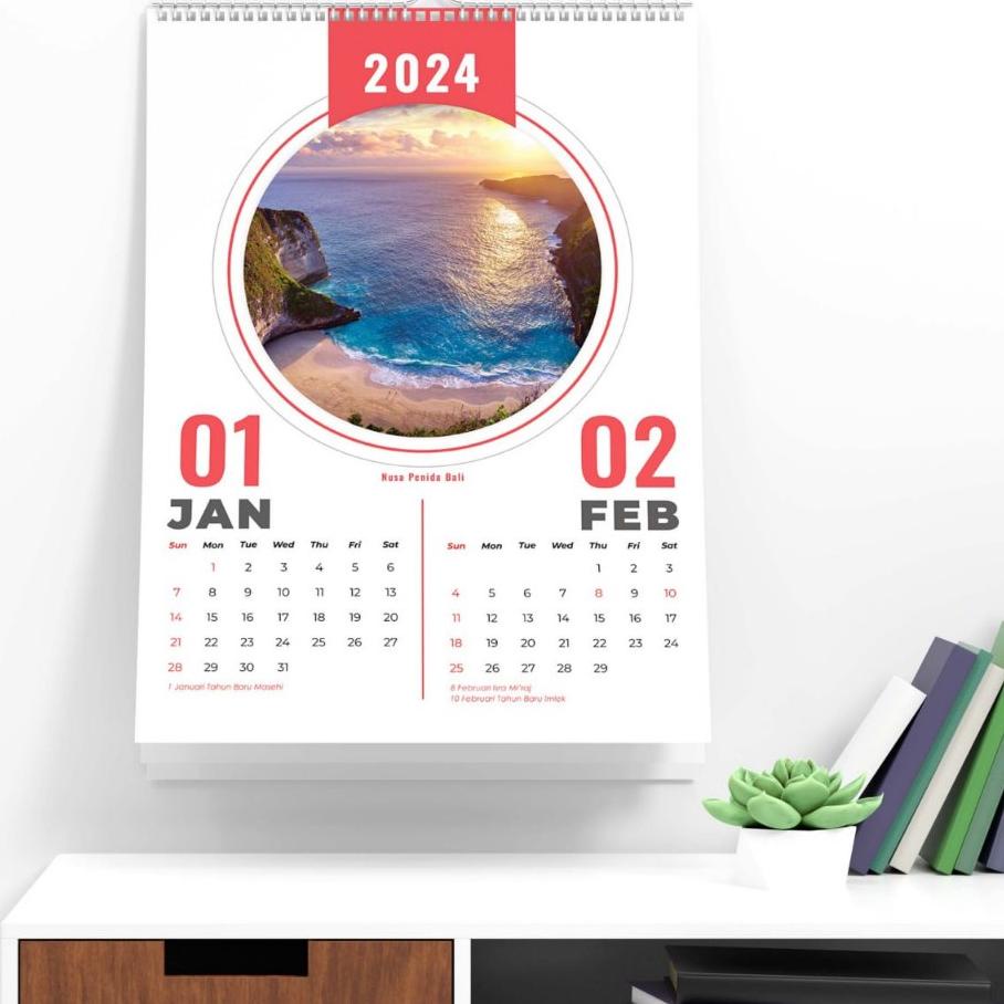 

Kalendr Dinding 2024 Kalender Spiral Estetik Gambar Alam Pemandangan Indonesia Calender Dinding Isi 7 Lembar