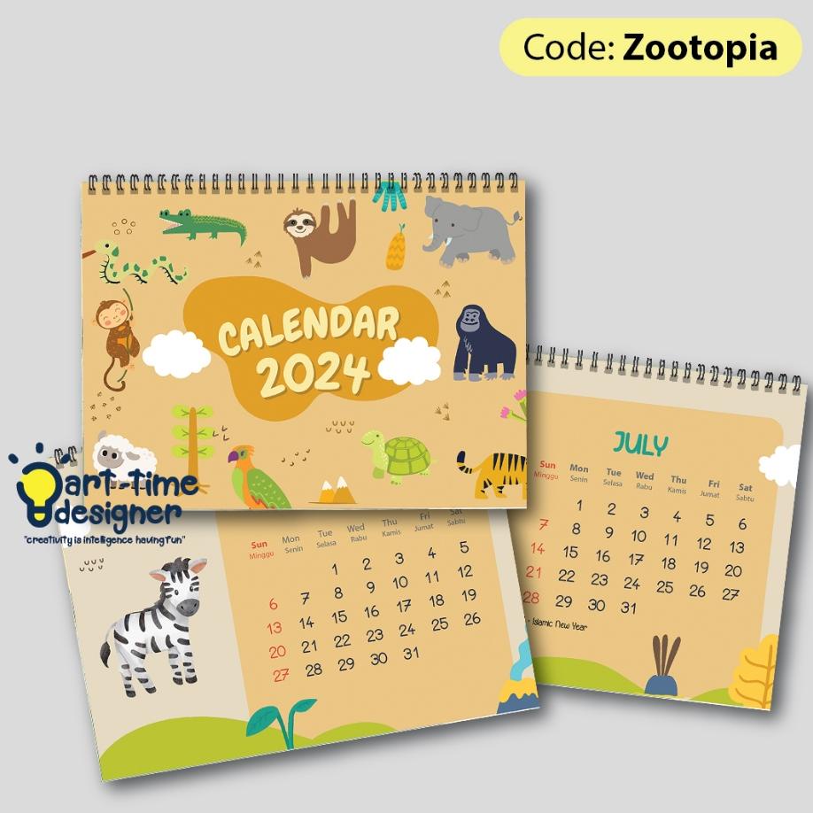 

Kalender Meja 2024 Zootopia Hewan Lucu