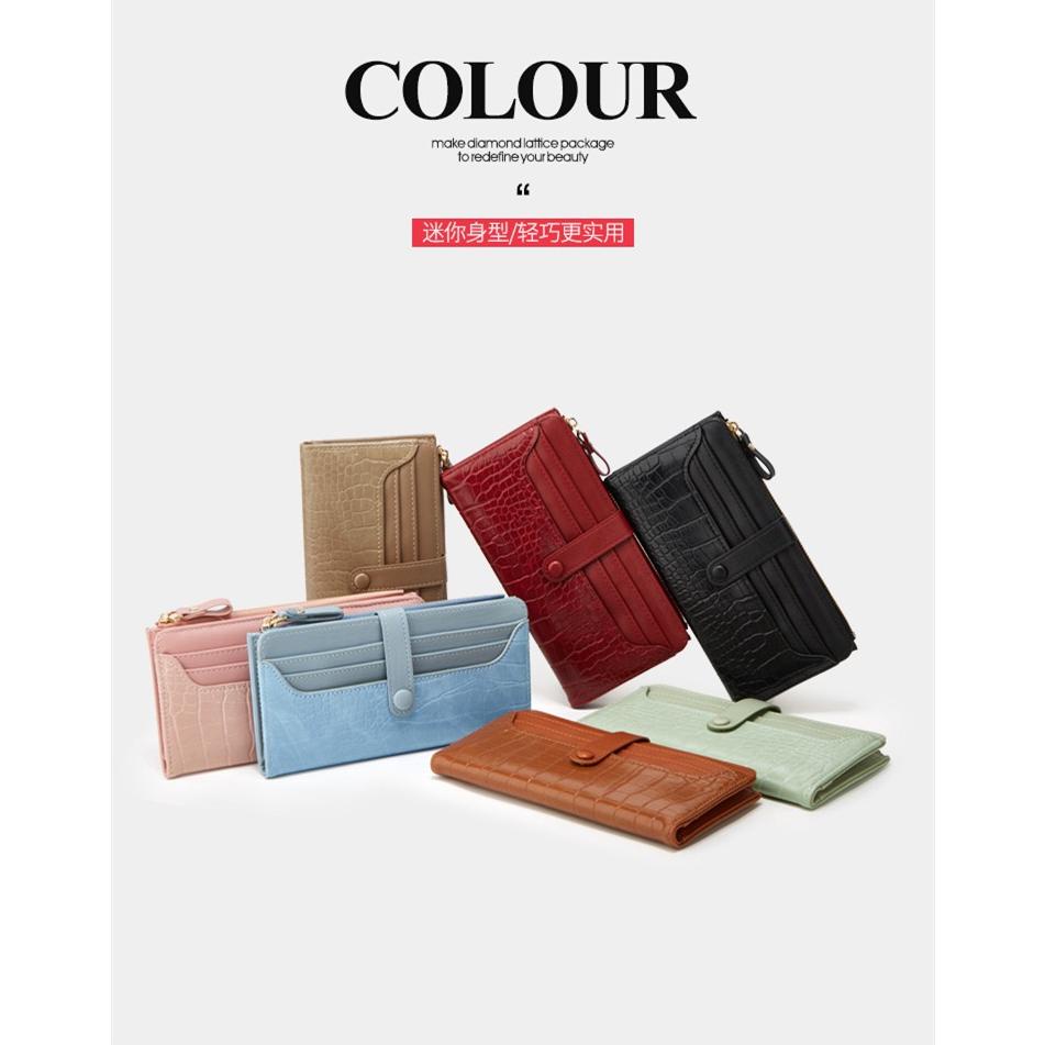 Diskon Besar Wallet Dompet Wanita Croco Leather Panjang & Lipat Promo