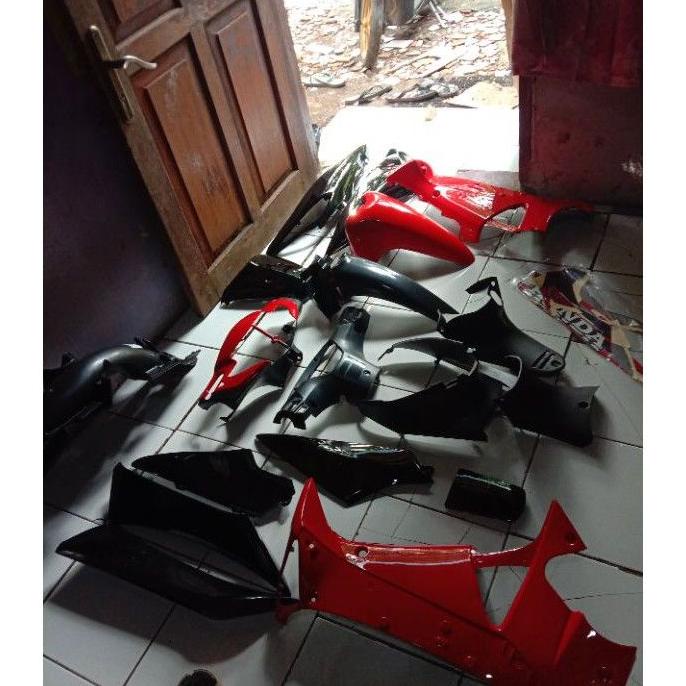 Cover Full Body Supra X 125 Lama Merah + Lampu Set 2005-2006 Terlaris / Ter