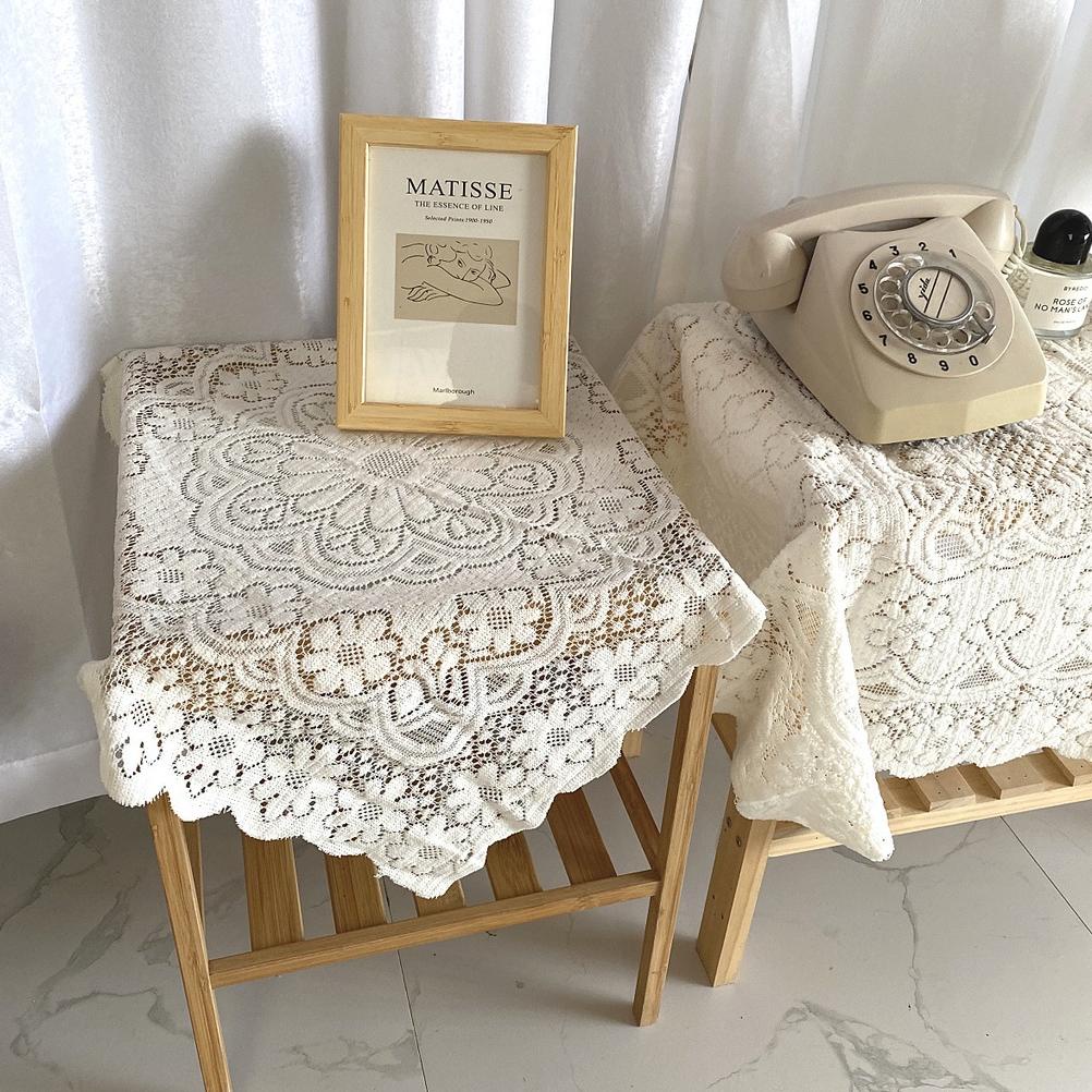 Big Promo Eyre Taplak Meja Rajutan Taplak Meja Penutup Samping Tempat Tidur Rumah Sastra Vintage Per