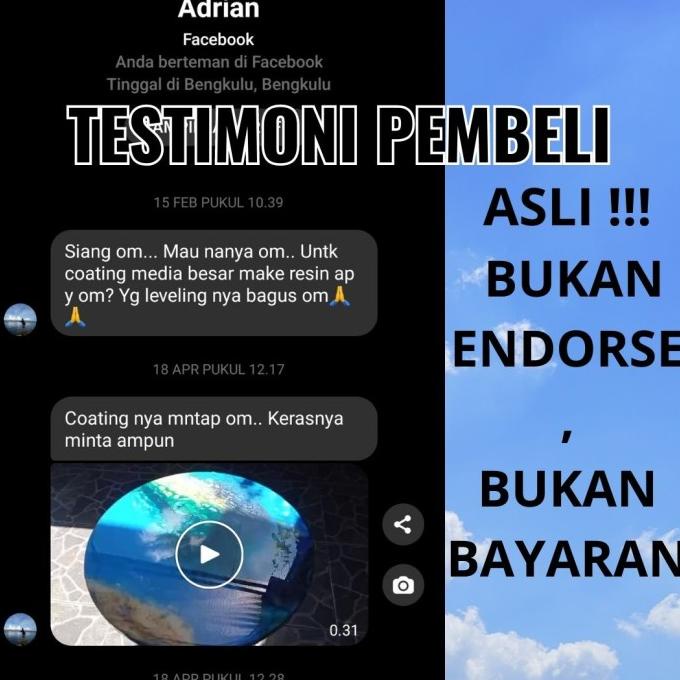 Resin Epoxy Bening Self Leveling Khusus Bidang Besar Meja Lantai Termurah