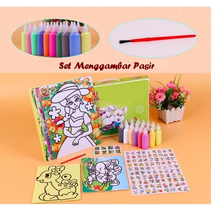 

SAND ART COMPLETE SET - SET MEWARNAI DENGAN PASIR CREATIVE PAINTING ORIGINAL TERBARU