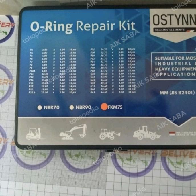 Oring kit FKM 75 MM / O Ring Repair kit FKM 75 Biru