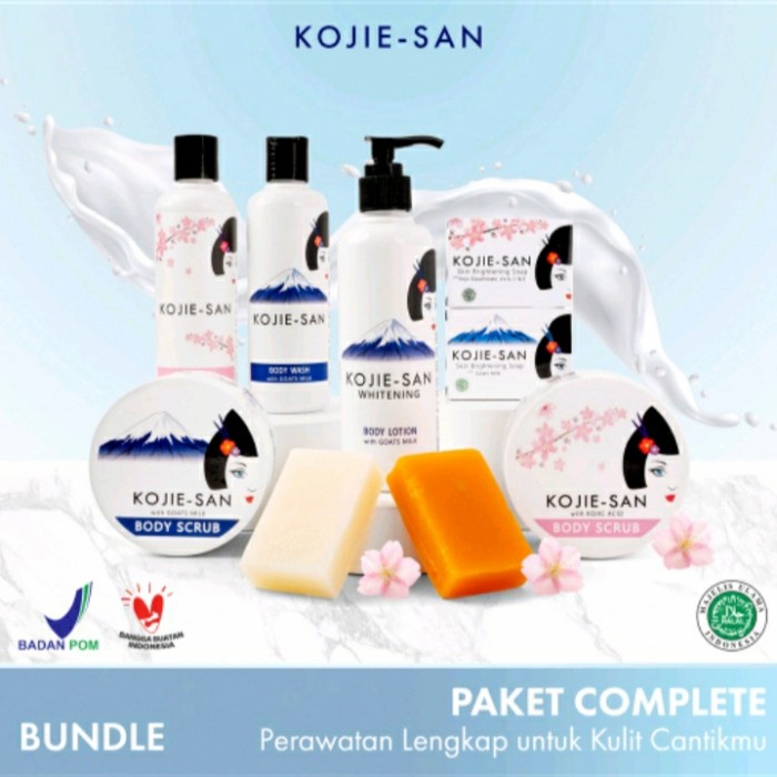 Body Scrub - Kojie-San Paket Body Care (Lotion,Shower,Scrub,Sabun)