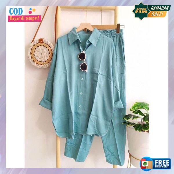 Satu Stel Ootd Stelan Kekinian Satu Set Baju Wanita One Outfit Kece Bsju Clna Premium Satu Stel Bsju