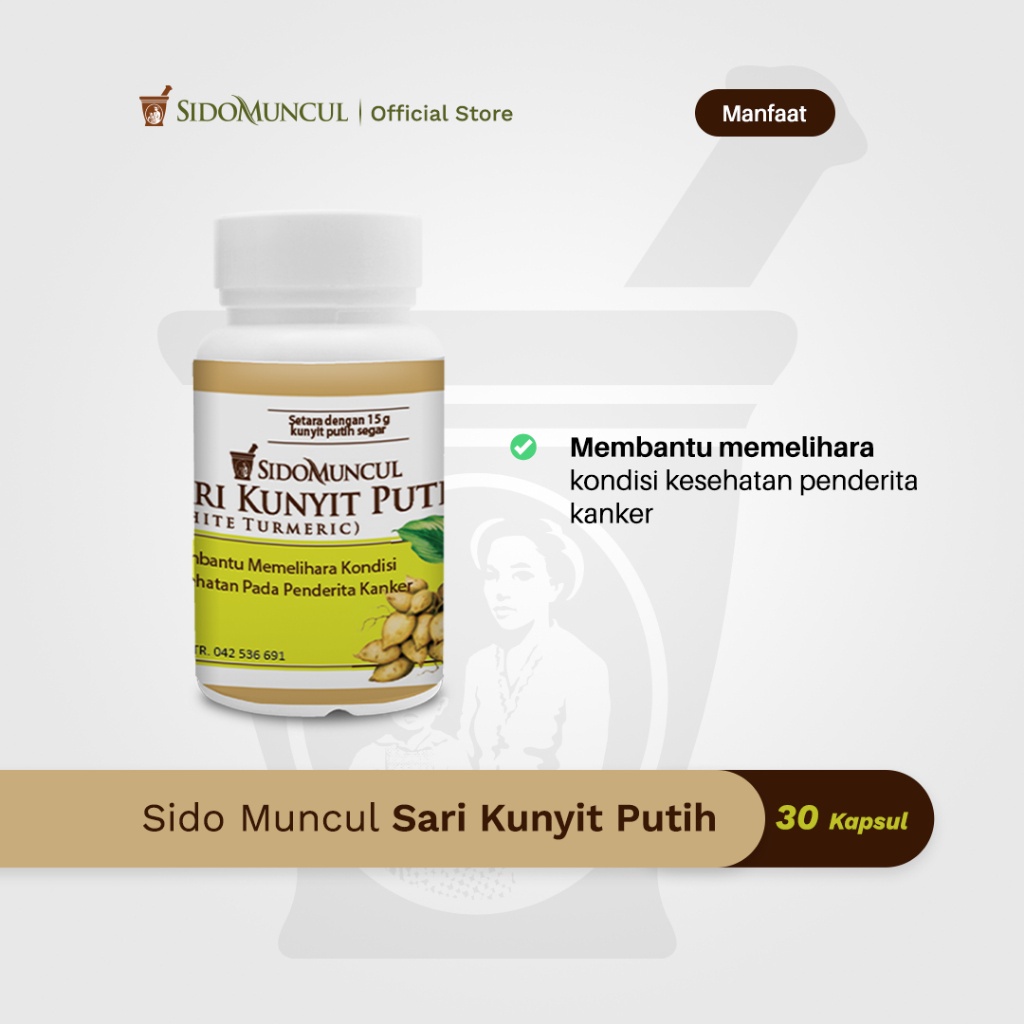 Sido Muncul Natural Sari Kunyit Putih 30’k - Membantu Memelihara Kondisi Kesehatan pada Penderita Kanker-1