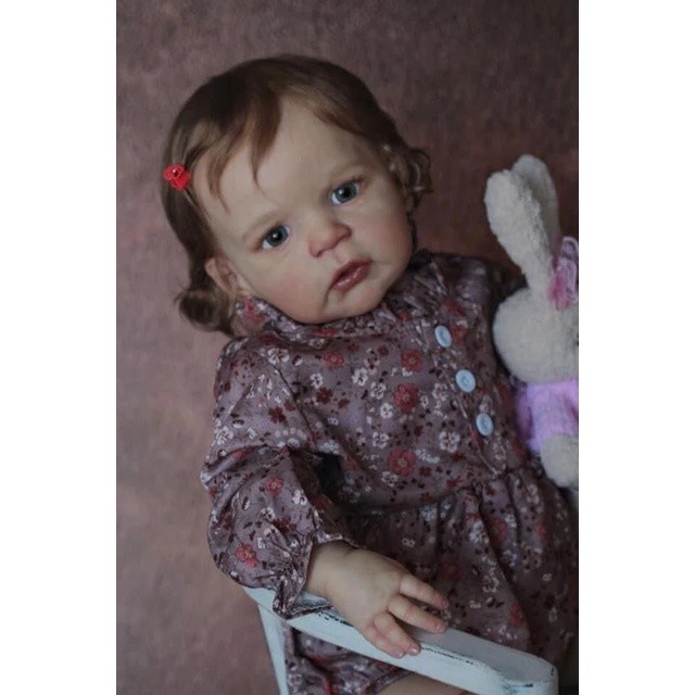 Mainan Boneka Baby Reborn 3D Perempuan Berdiri Fleksibel Mirip Asli