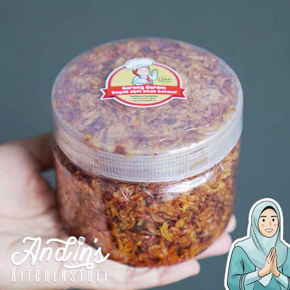 

BERKUALITAS GORENG GAREM ENYAK UPIT - BAWANG GORENG DENGAN BUMBU ASLI DAN KHAS BETAWI BISACOD