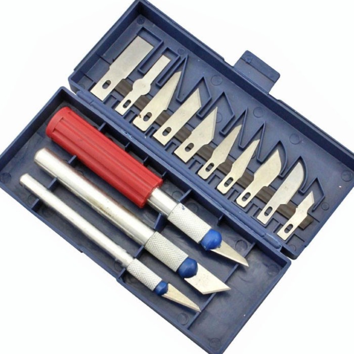 

Pisau Ukir Set Pen Seni Crafting Pahat Sayat Knife 3 Handle