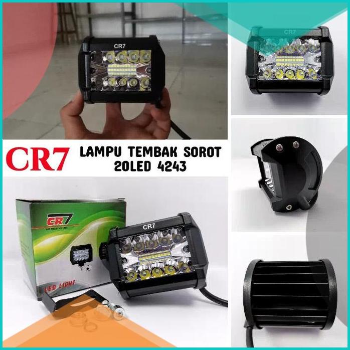 lampu tembak 20 led cahaya putih variasi motor touring 16novz3 perkaka