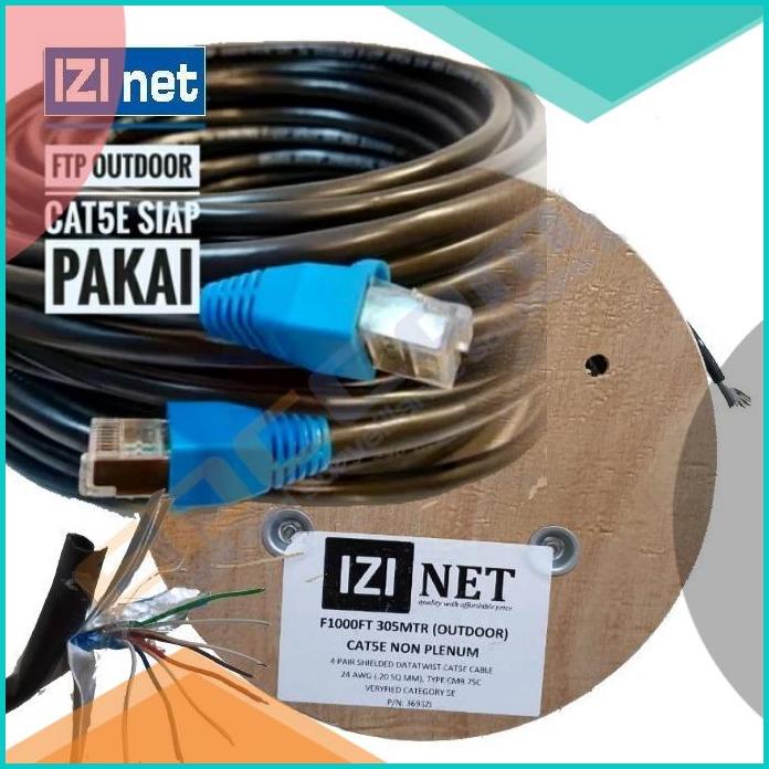 Cable STP Kabel FTP Cat 5E Outdoor Cable 50 Meter IZI net Original 16n