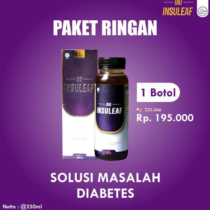 

PAKET RINGAN BIO INSULEAF 100% HERBAL ALAMI ATASI DIABETES 1 BOTOL