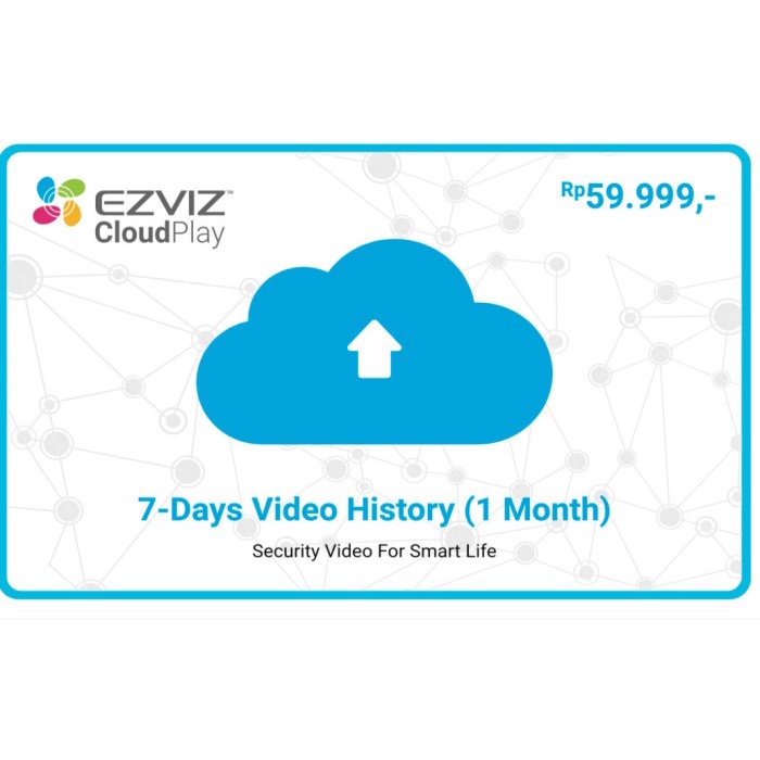 EZVIZ CLOUD PLAY STORAGE 24 JAM REKAMAN FULL 7 HARI LANGGANAN 1 BULAN