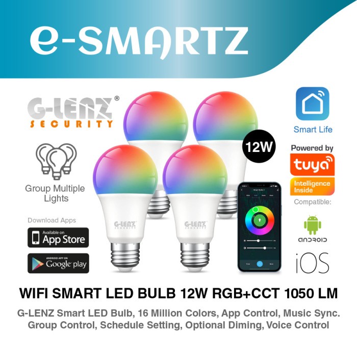 Glenz Smart Led Bulb 12Watt Wifi Tuya Smart