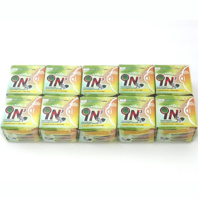 

Pembalut herbal IN3 pantyliner 1 bal (isi 10 bungkus)