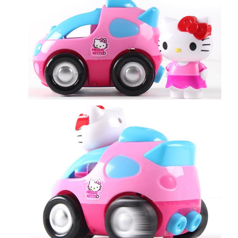 Mobil Remote Control Hello Kitty Pink Remot Doraemon Dengan Musik & Lampu