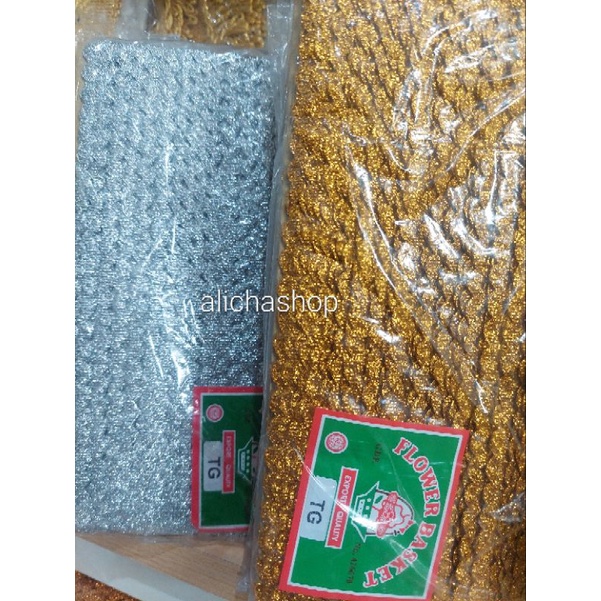 Renda Gigi walang / renda biku / renda zigzag emas/perak