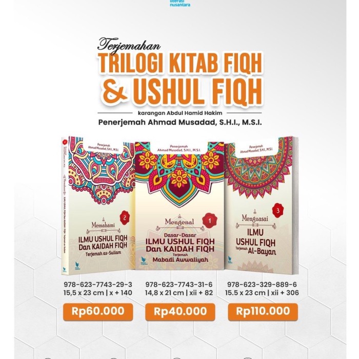 Trilogi Terjemah Kitab Fiqh & Ushul Fiqih - Abdul Hamid Hakim - LN