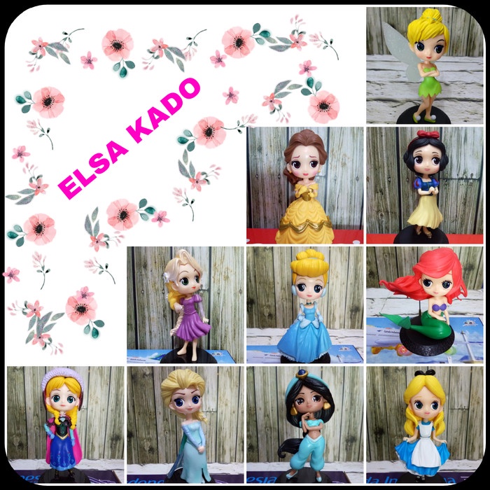TERLARIS Mainan cewek boneka figure princess frozen Rapunzel ariel mermaid bela