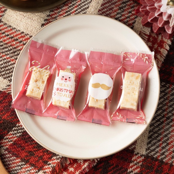 

langsung order saja] DY PLASTIK SEALER NOUGAT PERMEN NATAL MERRY CHRISTMAS 200PCS XM-4-13