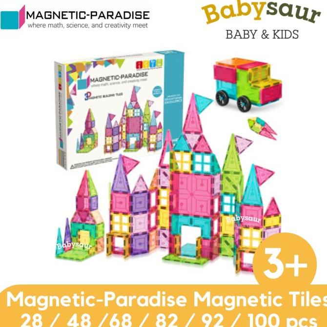 Magnetic Paradise Magnet Tiles Building Blocks Mainan Edukasi Anak 3+
