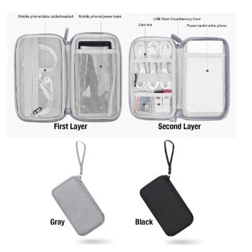 Promo Dompet Tas Case Untuk Kabel Flashdisk Token Money Traveling Double2
