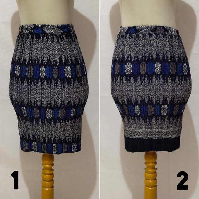Rok Plisket Pendek Jeri Midi Skirt Jumbo Wanita