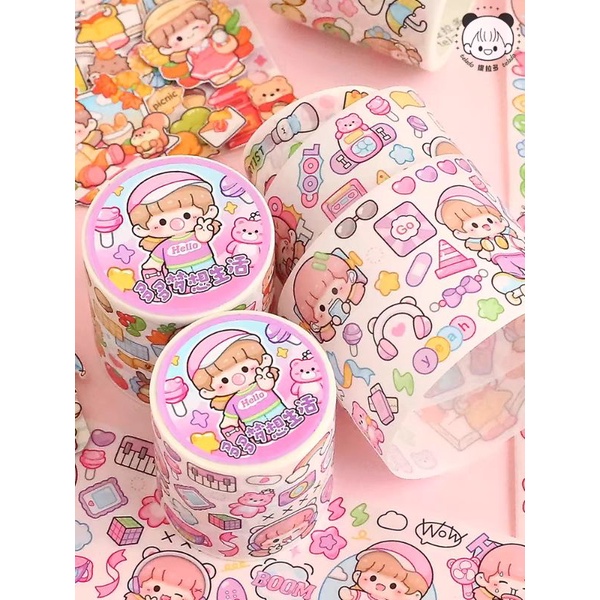 

50cm stiker washitape telado dodojam soft chibi daily