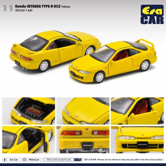 Era Car 1/64 Honda Integra Type R DC2 Yellow