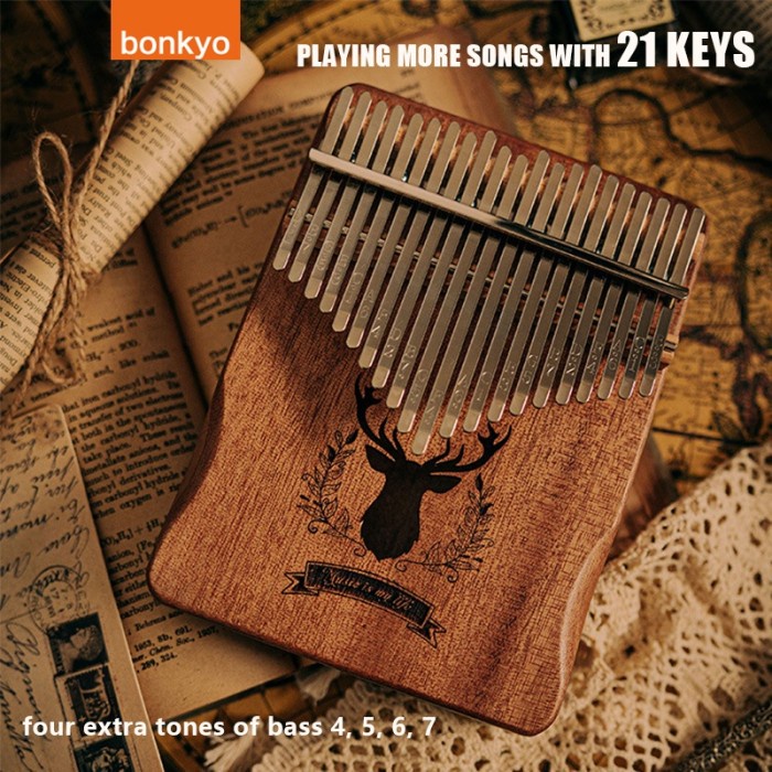 Bonkyo Kalimba 21 Keys Ai Sankara Full Solid Teakwood