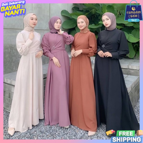 Gamis Mewah Korean Style Baju Gamis Wanita Terbaru 2024 Bsju Gmis Lebaran Elegan Gsmis Wnta Dewasa G