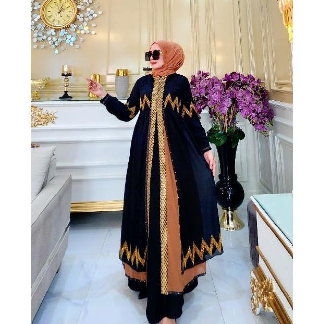 Gas Abaya Turki Zamrud Varian Warna Elegant